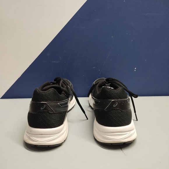 Asics Low Top Athletic Sneakers Mens Size 10 Black White Round Toe Lace Up T765N